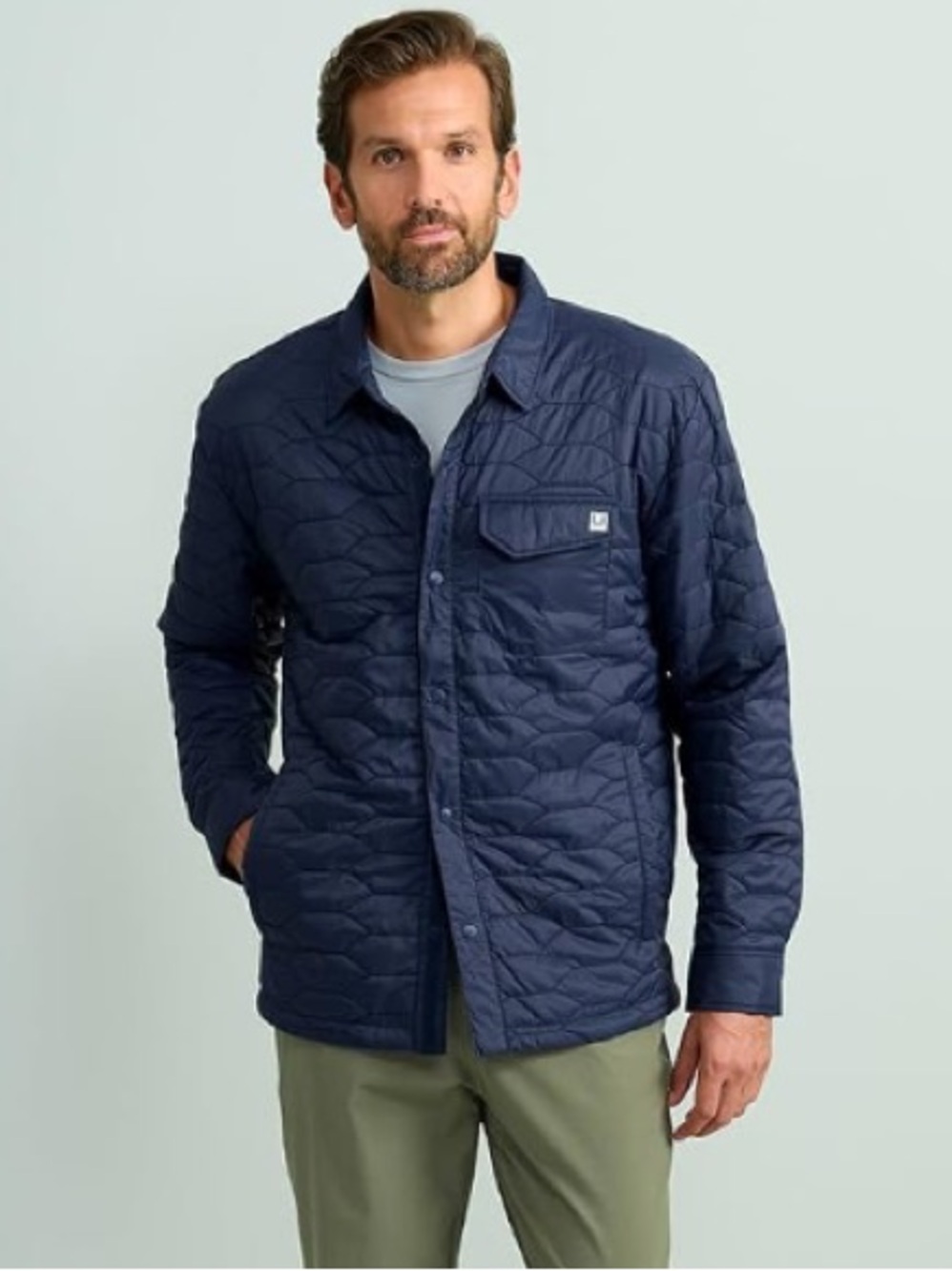 Huk Men’s Scale Shacket Medium